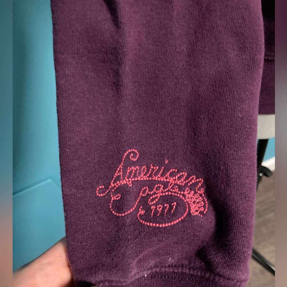 American Eagle Y2K V-Neck Hoodie - Purple - Picture 3 of 10